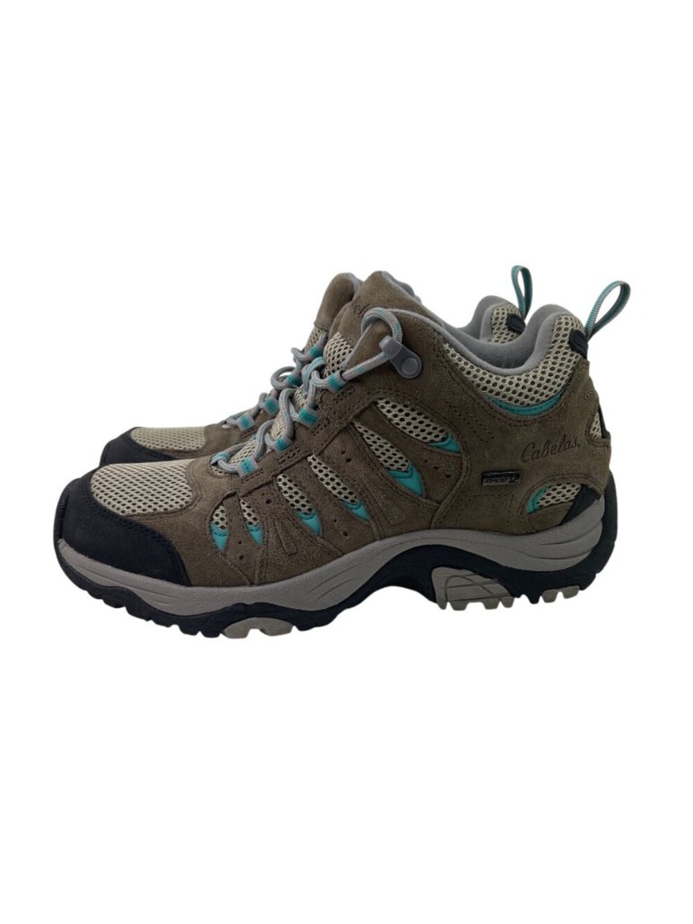 Cabelas Ascend Lisco Womens Hiking Boots Size 10 Brown/Teal Suede